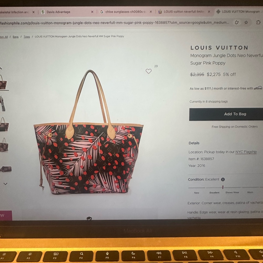 Louis Vuitton Black and Red Tote Bag with Iconic Design